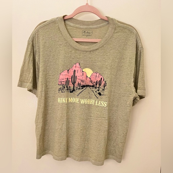 Miken Tops - SOLD - Cotton “Hike More” T-Shirt